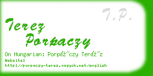 terez porpaczy business card